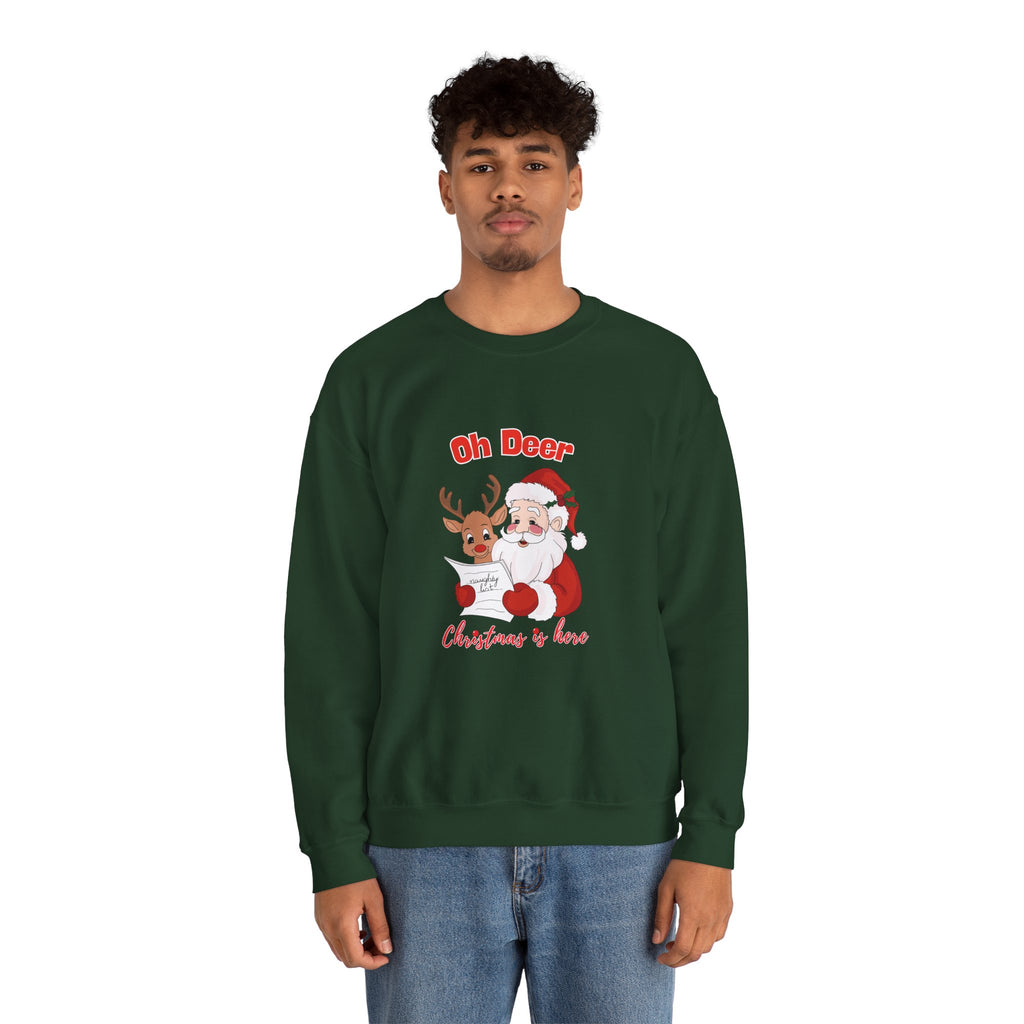 Unisex Christmas Sweatshirt – "Oh Deer"