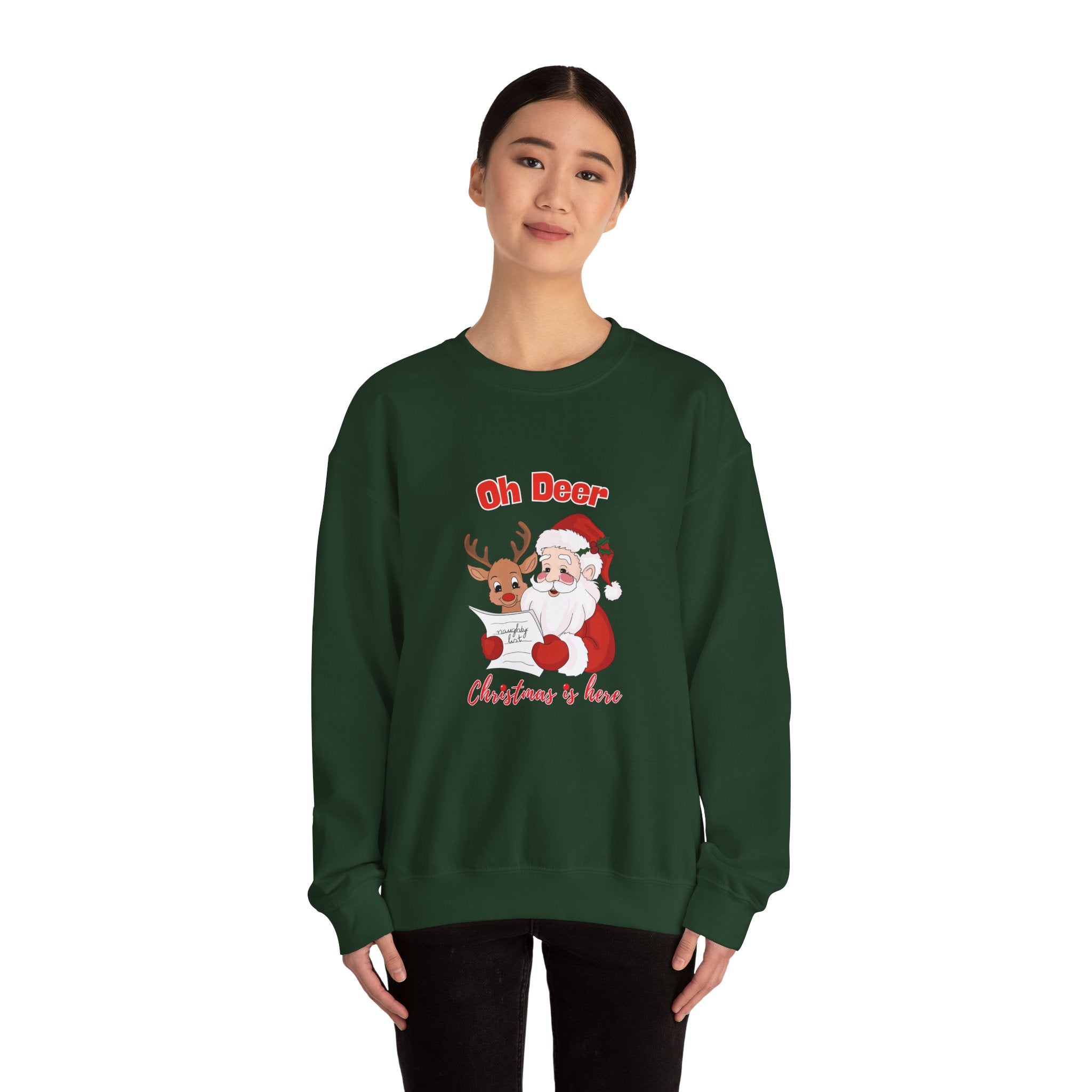 Unisex Christmas Sweatshirt – "Oh Deer"