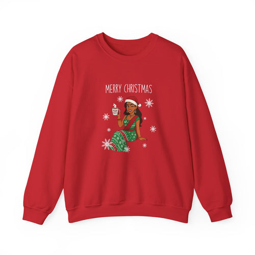 Brown girl Christmas Sweatshirt