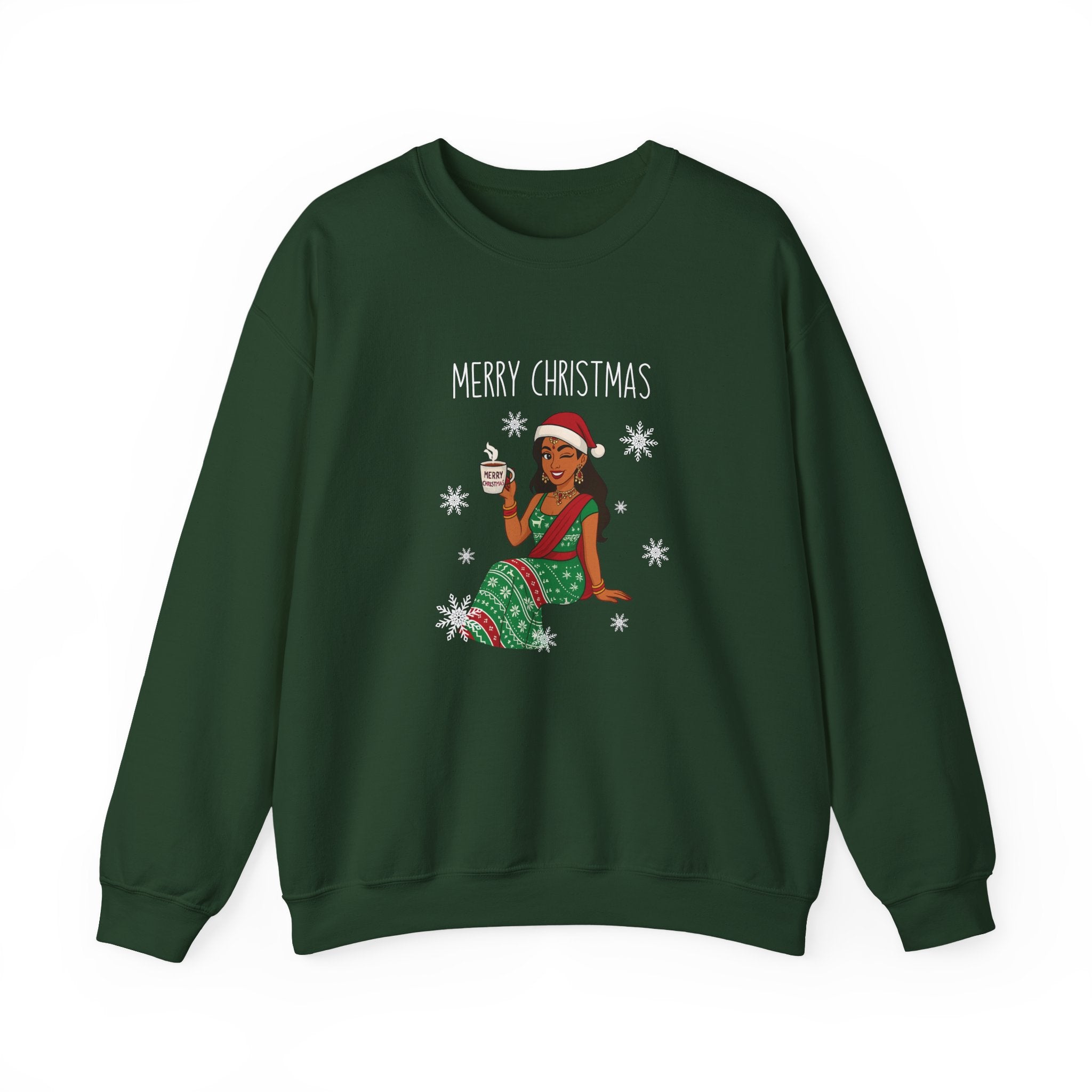 Brown girl Christmas Sweatshirt